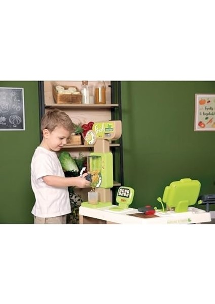 Meyve-Sebze Süpermarket Oyun Seti, Yazar Kasası, Aksesuarlı, Işlevsel, Pilli, Sesli ve Işıklı, Barkod Okuyucu, Alışveriş Sepetli, Fresh Market modelleri