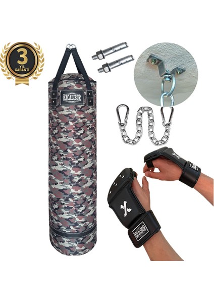 Polystar 120 x 30 cm Boks Kum Torbası Camo - Eldiven Hediyeli