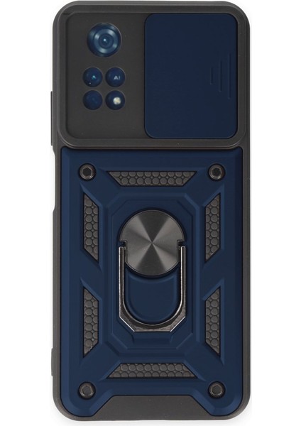 Poco M4 Pro 4g Kılıf Tam Koruma Sağlayan Kamera Sürgülü Sert Silikon Kapak Ryc/pars Yüzüklü