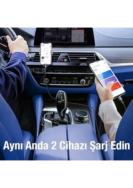 Polham Süper Hızlı Şarj 60W Ultra Hızlı 2x Pd Type C Girişli Araç Şarj Başlığı, 12/24V Tüm Girişlere Uyumlu, Isı ve Akım Korumalı Şarj Başlığı indirimleri