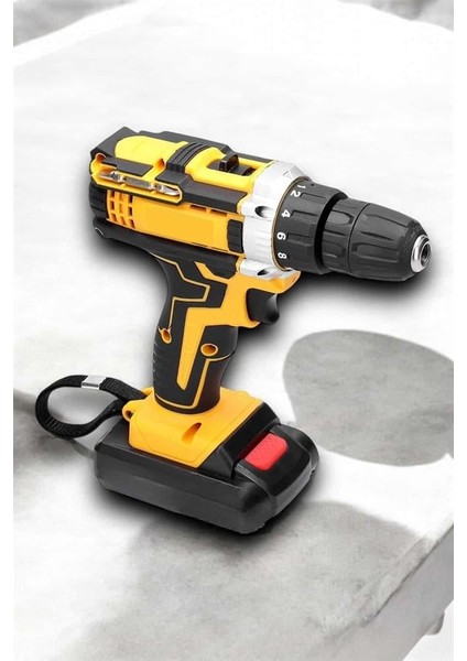 Zeroshop Çift Bataryalı Metal Dişli Darbeli Şarjlı Matkap Seti 24W Güç ve 24 Parça Aksesuar indirimleri