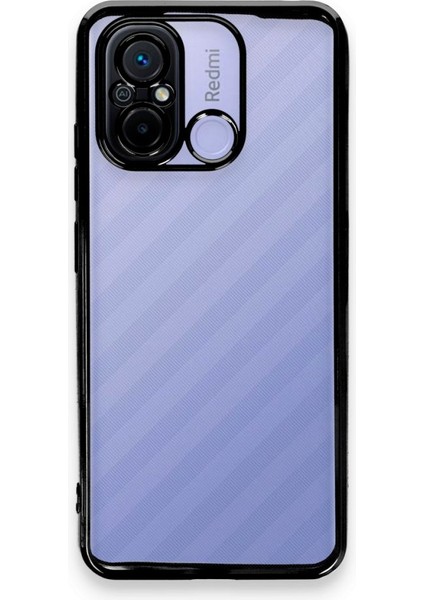 Redmi 12C Kılıf Kamera Lens Korumalı Parlak Silikon Kapak Ryc/razer Lens - Siyah