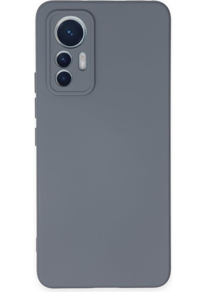 Xiaomi Mi 12 Lite Kılıf Içi Kadife Kaplı Nano Silikon Kapak - Gri