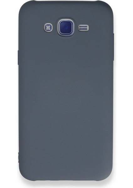 Samsung Galaxy J7 Kılıf Içi Kadife Kaplı Nano Silikon Kapak - Gri