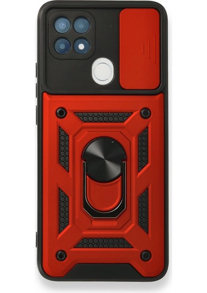 Oppo A15S Kılıf Tam Koruma Sağlayan Kamera Sürgülü Sert Silikon Kapak Ryc/pars Yüzüklü