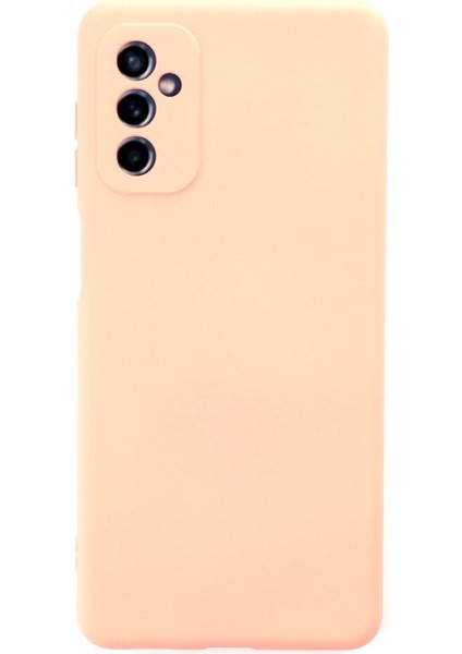 Samsung Galaxy M52 5g Kılıf Içi Kadife Kaplı Nano Silikon Kapak - Pudra