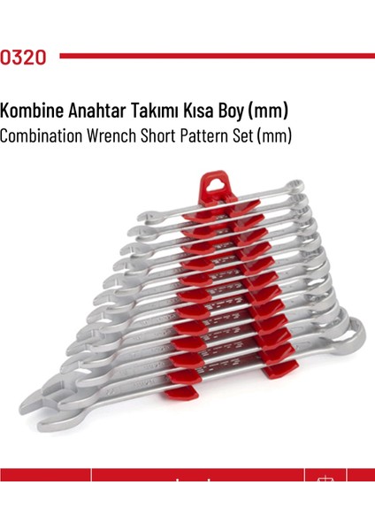 Kombine Anahtar Takımı 17 'li Kısa Boy