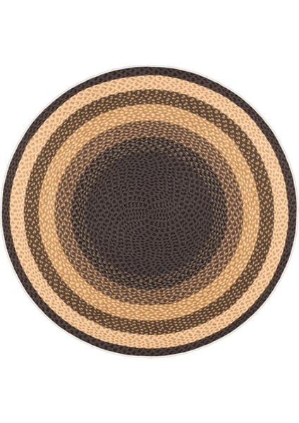 Zeminde Sıcaklık Örgü Desen Görünümlü Yuvarlak Kaymaz Taban Halı fırsatları