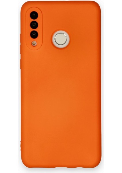Huawei P30 Lite Kılıf Içi Kadife Kaplı Nano Silikon Kapak - Turuncu