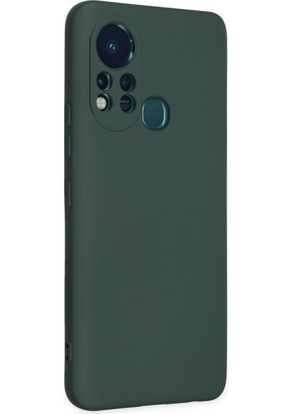 Infinix Hot 11S Kılıf Içi Kadife Kaplı Nano Silikon Kapak - Koyu Yeşil