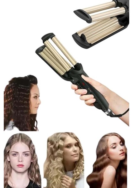 Zeroshop Profesyonel Seramik Kaplama Saç Şekillendirici Wag Maşa Isı Ayarlı fırsatları