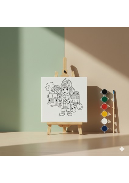 Çocuklar Için Kahraman Meslekler Kahraman Itfaiye Eri Eğitici Boyama Seti fiyatları