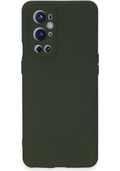 One Plus 9 Pro Kılıf Içi Kadife Kaplı Nano Silikon Kapak - Koyu Yeşil