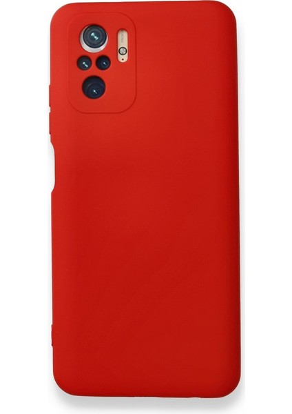 Redmi Note 10 Kılıf Içi Kadife Kaplı Nano Silikon Kapak - Kırmızı