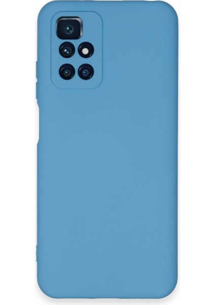 Redmi 10 2022 Kılıf Içi Kadife Kaplı Nano Silikon Kapak - Mavi