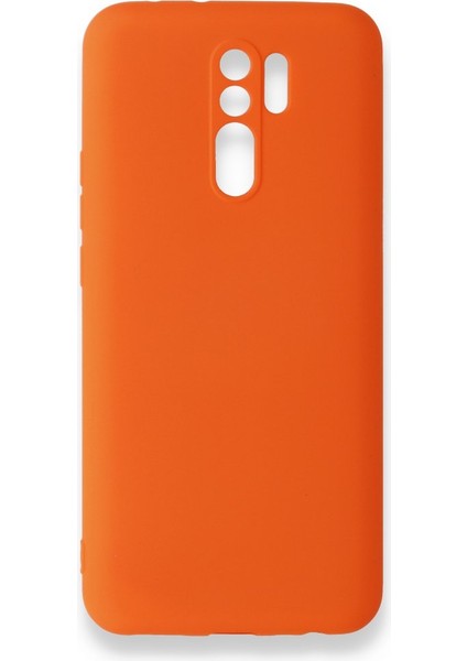 Redmi 9 Kılıf Içi Kadife Kaplı Nano Silikon Kapak - Turuncu