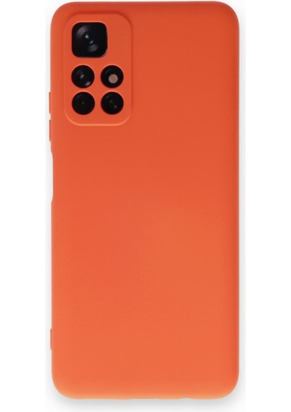Redmi Note 11T Kılıf Içi Kadife Kaplı Nano Silikon Kapak - Turuncu