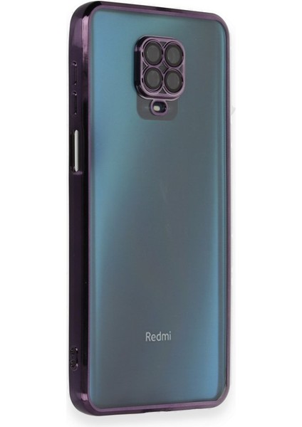 Redmi Note 9 Pro Kılıf Kamera Lens Korumalı Razer Lens Silikon Kapak - Mor