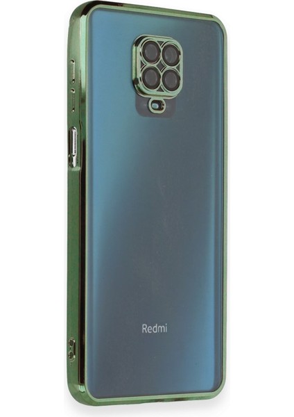 Redmi Note 9s Kılıf Kamera Lens Korumalı Parlak Silikon Kapak Ryc/razer Lens - Yeşil