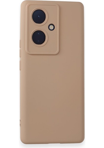 Vivo V29 Lite Kılıf Içi Kadife Kaplı Nano Silikon Kapak - Pudra