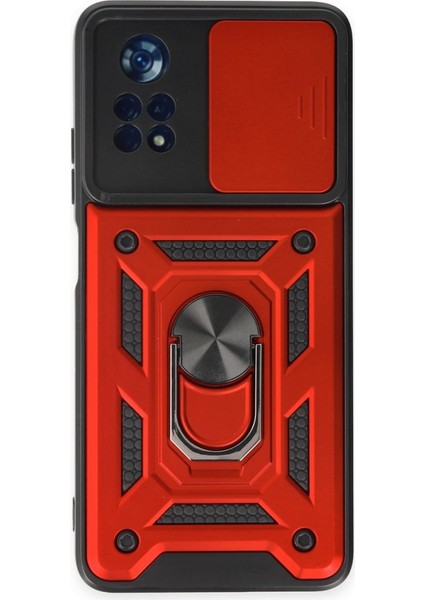 Poco X4 Pro 5g Kılıf Kamera Koruma Sürgülü Şık Pars Tank Sert Silikon Kapak