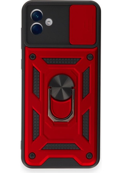 Samsung Galaxy A04E Kılıf Tam Koruma Sağlayan Kamera Sürgülü Sert Silikon Kapak Ryc/pars Yüzüklü