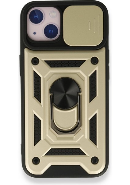 iPhone 13 Kılıf Kamera Koruma Sürgülü Şık Pars Tank Sert Silikon Kapak