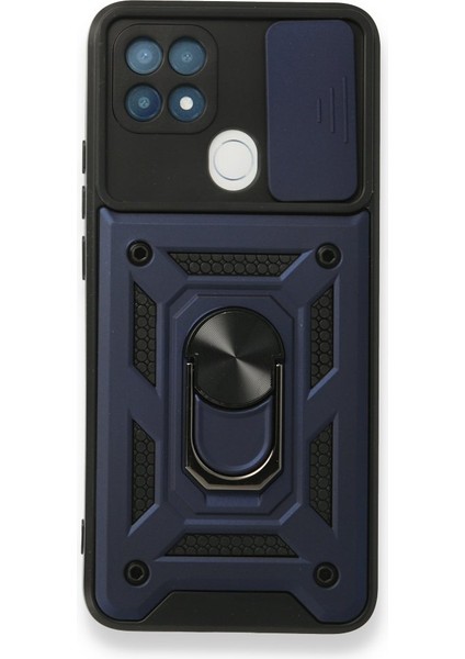 Oppo A15 Kılıf Kamera Koruma Sürgülü Şık Pars Tank Sert Silikon Kapak