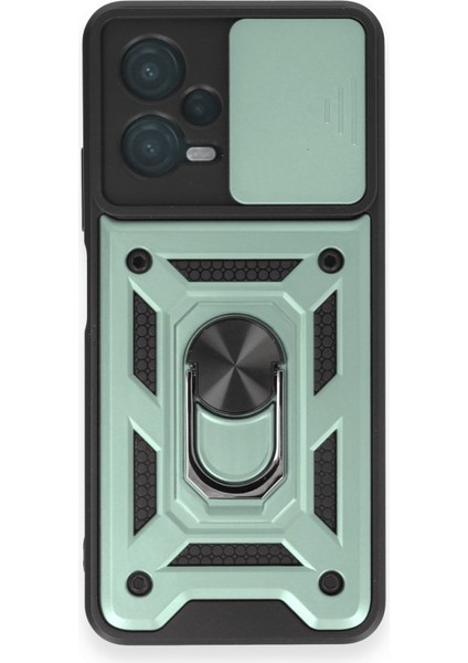 Poco X5 5g Kılıf Kamera Koruma Sürgülü Şık Pars Tank Sert Silikon Kapak