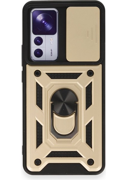 Xiaomi Mi 12T Kılıf Kamera Koruma Sürgülü Şık Pars Tank Sert Silikon Kapak