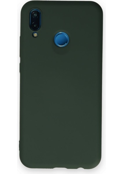 Huawei P20 Lite Içi Kadife Kaplı Esnek Silikon Kapak Ryc/ Nano Lansman