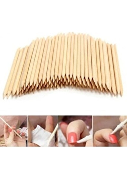 Ahşap Manikür Çubuğu 100'lü Portakal Çubuğu Kullanımı İçin Pratik ve Etkili fiyatları
