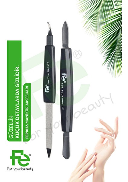Manikür Aksesuarı Fepi 036 Siyah Renkli Kesici ve İtici Set 2 Parça fiyatları