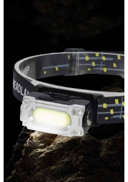 Zeroshop Beyaz LED Işık Sensörlü Kafa Lambası Lityum Batarya LED El Fenerli Şarjlı modelleri
