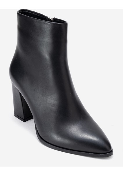 Kadın Yüksek Topuklu Bilek Bot Gerçek Deri Rc 311 Siyah modelleri