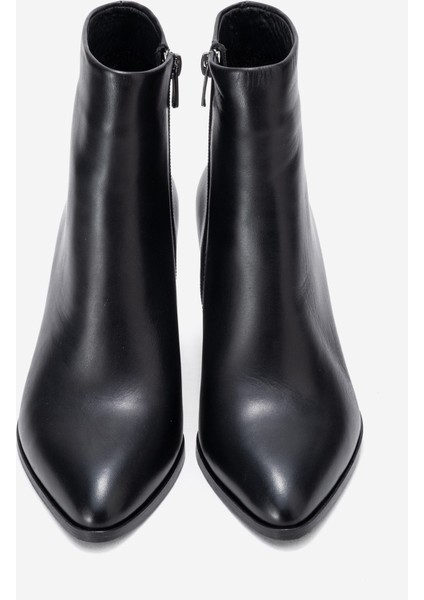 Kadın Yüksek Topuklu Bilek Bot Gerçek Deri Rc 311 Siyah indirimleri