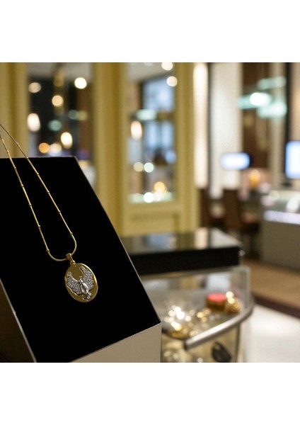 Kadın 316L Çelik Alya Kolye – Taş Detaylı, Parlak Gold Renk, Suya Dayanıklı, Alerji Yapmaz Zarif Takı fiyatları