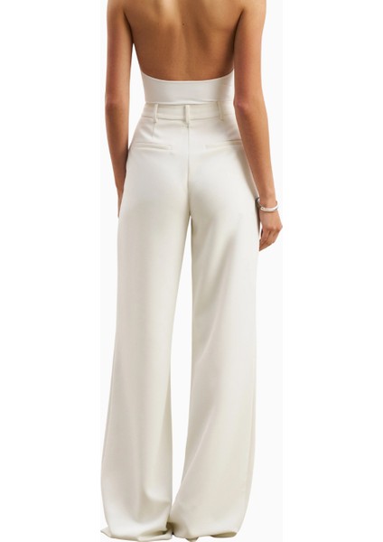 Effortless Pleated Wide Leg Trousers Yüksek Bel Geniş Paça Kadın Pantolon