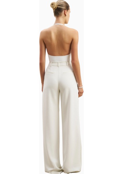 Effortless Pleated Wide Leg Trousers Yüksek Bel Geniş Paça Kadın Pantolon
