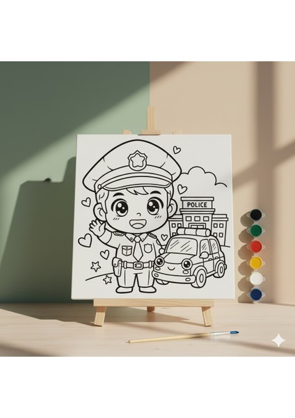 Çocuklar Için Kahraman Meslekler Serisi Kahraman Polisler Temalı Boyama Seti fiyatları