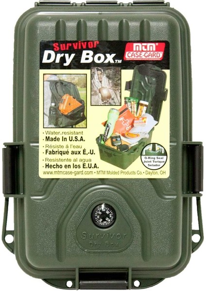 Su Geçirmez Pusulalı Hayatta Kalma Kutusu Küçük (Turuncu)