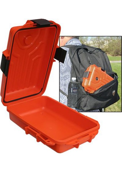 Su Geçirmez Pusulalı Hayatta Kalma Kutusu Küçük (Turuncu) fiyatları