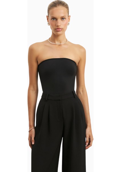 Effortless Pleated Wide Leg Trousers Yüksek Bel Geniş Paça Kadın Pantolon