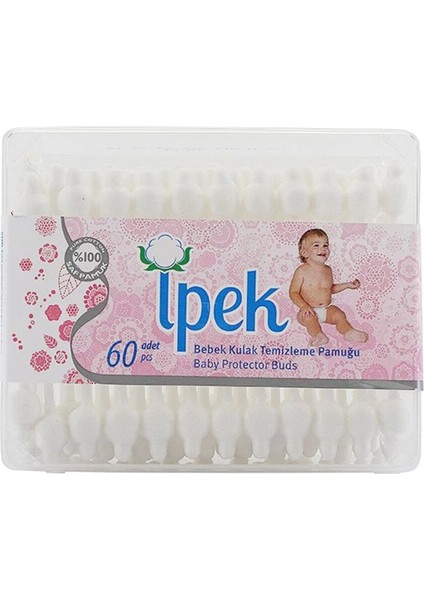 Ipek Bebek Kulak Temizleme Pamuğu 60'lı