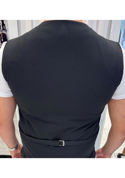 Erkek V Yaka Slim Fit Full Kumaş Yelek modelleri