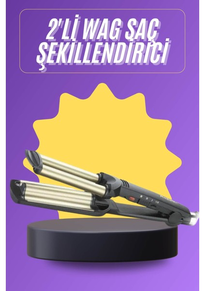 Zeroshop Profesyonel Seramik Kaplama Saç Şekillendirici Wag Maşa Isı Ayarlı