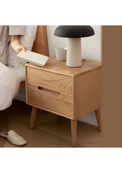 Ahşap Çift Çekmeceli Modern Komodin modelleri