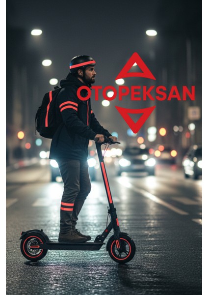 Fosfor Şerit Bant - Reflektör Bant - 10 Metre Kırmızı - Ince 2cm indirimleri