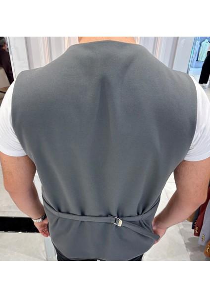 Erkek V Yaka Slim Fit Full Kumaş Yelek modelleri