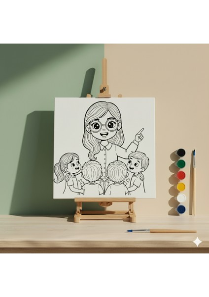 Çocuklar Için Kahraman Meslekler Serisi Kahraman Öğretmen Baskılı Boyama Seti fiyatları